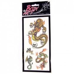 Tatouages Dragons Vert Feu