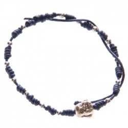 Bracelet Bleu Tête de Bouddha Chinois 