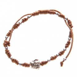 Bracelet Marron Tête de Bouddha Chinois 