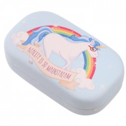 Etui à Lentilles de Contact - Licorne Bleue