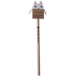 Crayon et Gomme Chat Blanc dans Boîte