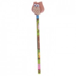 Crayon et Gomme Hibou (Marron)