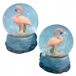 Boule de Neige Flamant Rose
