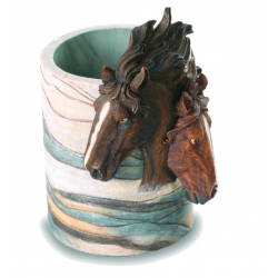 Pot à Crayon 2 Chevaux