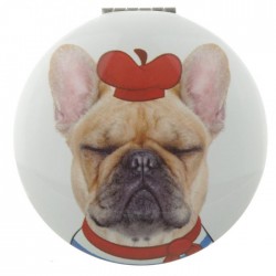 Miroir Rond Bouledogue Français