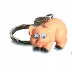 Porte-Clés Cochon Rigolo Yeux Mobiles 4