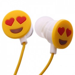 Ecouteurs Smiley Emoti Coeurs