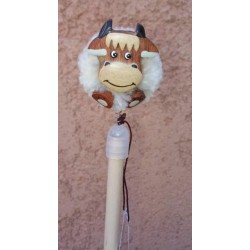Crayon à Papier Pompon Vache en bois 