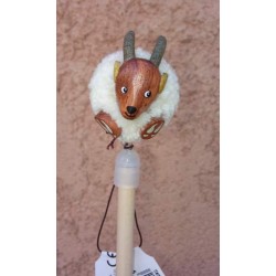 Crayon à Papier Pompon Chèvre en bois 