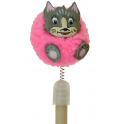 Crayon à Papier Pompon Chat en bois 