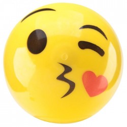 Balle Rebondissante Lumineuse plastique Smiley "Bisous"