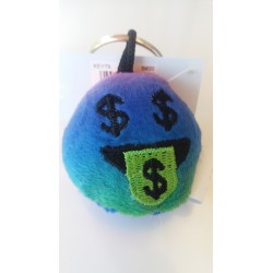Porte-clés Moelleux Smiley Emoti Dollar avec Son 