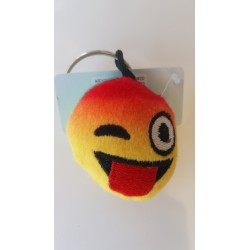 Porte-clés Moelleux Smiley Emoti Tire la Langue avec Son 