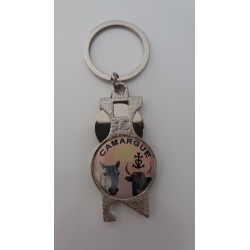 Porte-Clés Décapsuleur Jeton Courses Camargue