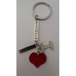 Porte-Clés Coeur Rouge Marseille