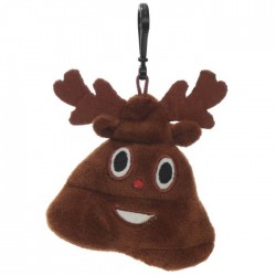 Porte-clés Moelleux Emoti Caca Noël avec Son 