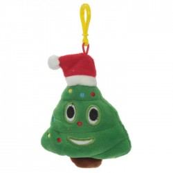 Porte-clés Moelleux Emoti Sapin Bonnet Noël avec Son 