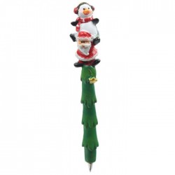 Stylo Papa Noël et Pingouin