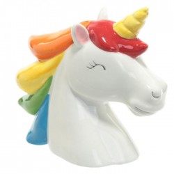 Tirelire Tête de Licorne Arc-en-Ciel