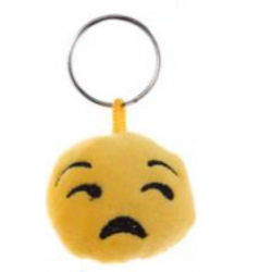 Porte-clés Moelleux Smiley Emoti Désespéré avec Son 