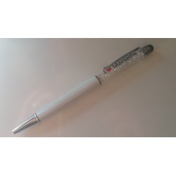 Stylo Blanc Stylet Souvenir "I Love Marseille"
