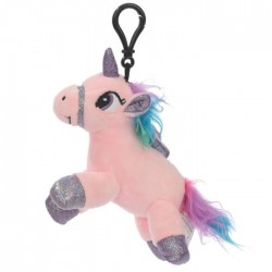 Porte-Clés Moelleux Licorne Rose avec Son