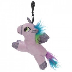 Porte-Clés Moelleux Licorne Violet avec Son