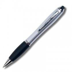 Stylet-Stylo 2 en 1 en plastique Gris