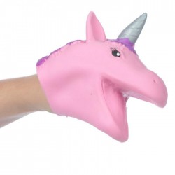 Marionnette à Mains Tête de Licorne Rose