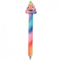 Stylo Smiley Emoti Caca Arc-en-Ciel