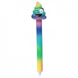 Stylo Smiley Emoti Caca Arc-en-Ciel