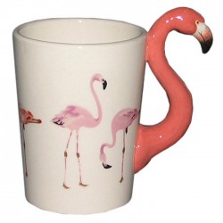 Mug A Anse Décorée Flamant Rose