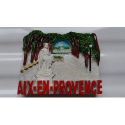 Magnet Résine Aix-en-Provence Cours Mirabeau