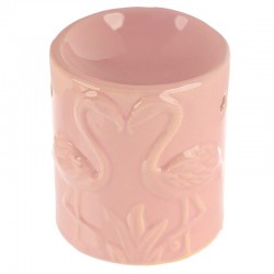 Brûleur A Huile Céramique Flamant Rose Pâle