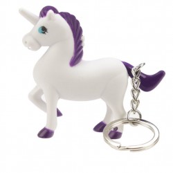 Porte-Clés Lumineux et Sonore Licorne Violette