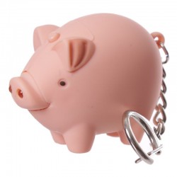 Porte-Clés Lumineux et Sonore Cochon