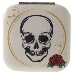 Miroir Blanc Crâne + Rose