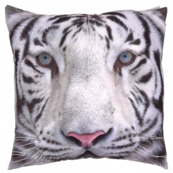 Coussin Moelleux Tigre Blanc