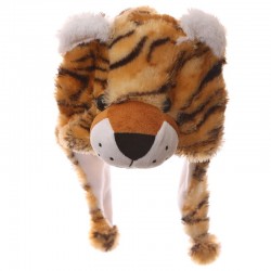 Bonnet Chapeau en Peluche Tigre