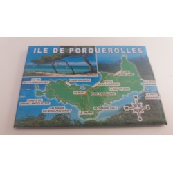 Magnet Ile de Porquerelles - Carte