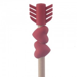 Crayon et Gomme Coeur Rouge