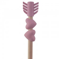 Crayon et Gomme Coeur Rose