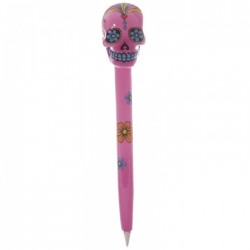 Stylo Jour des Morts Mexicains Rose