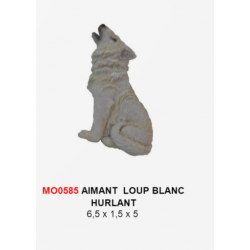 Magnet Loup Blanc Hurlant