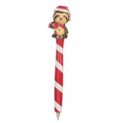 Stylo Paresseux Noël sucre d'orge 