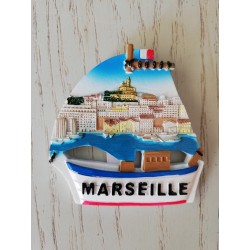 Magnet Résine Marseille Bateau