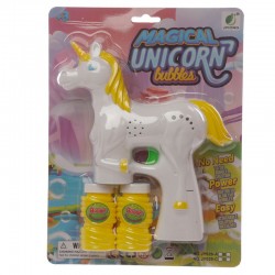Machine à Bulles de Savon Licorne Blanche Sonore LED
