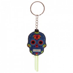 Housse pour Clé "Jour des Morts Mexicains " Bleu