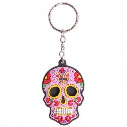 Porte-Clés "Jour des Morts Mexicains" Rose