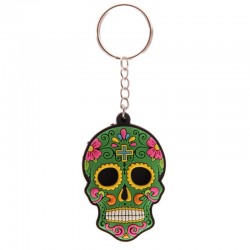 Porte-Clés "Jour des Morts Mexicains" Vert